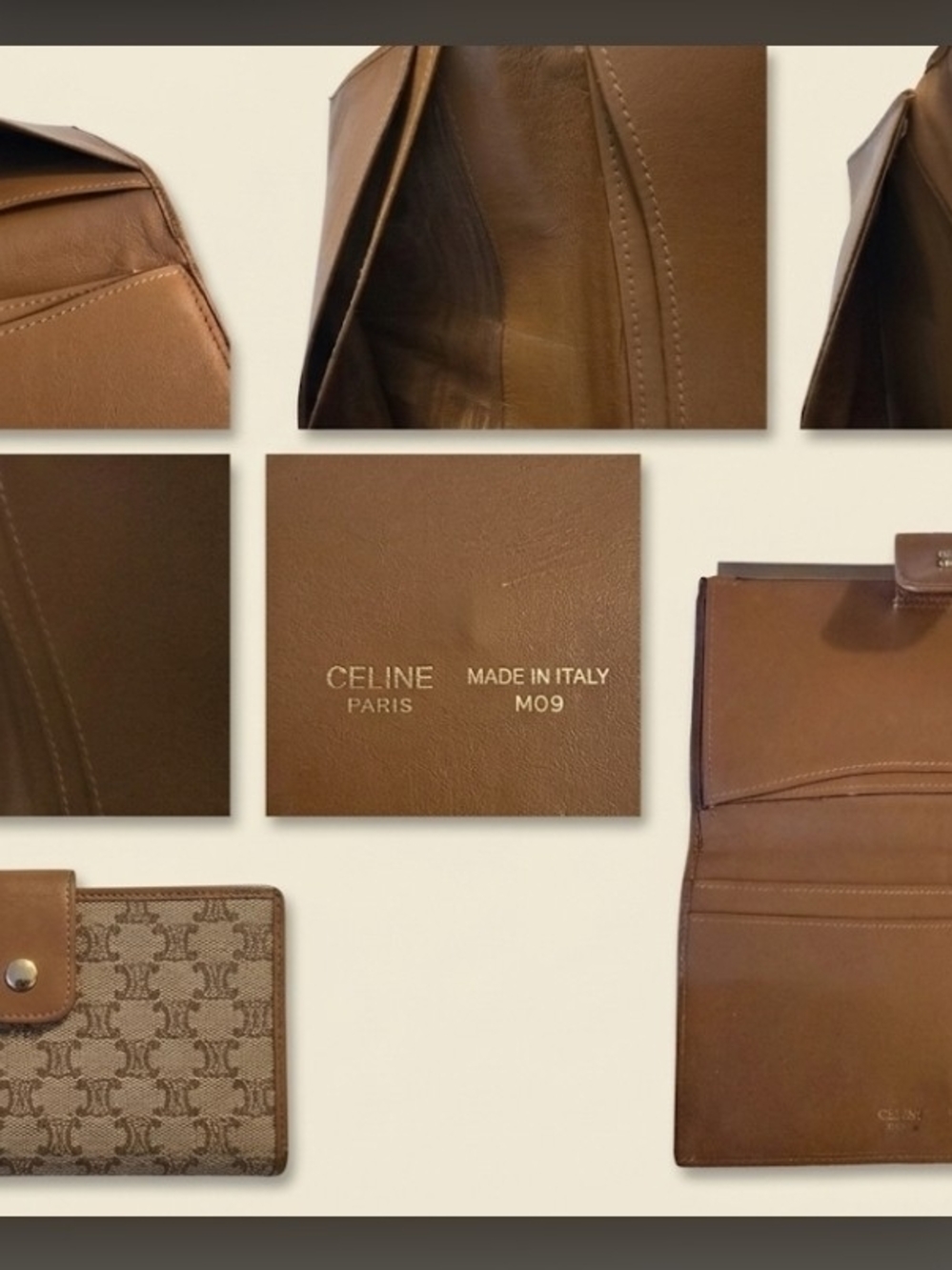 Authentic Vintage Celine Tan Macadam Canvas Triomphe Wallet-EUC! - Picture 3 of 4